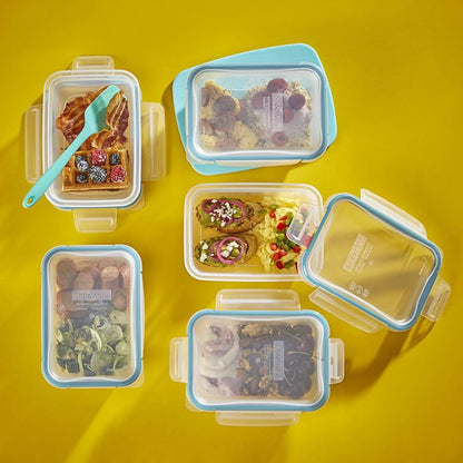 Snapware Plastic Total Solution (21-Pack) Large Food Storage Containers Set, Meal Prep Containers with Plastic BPA-Free Lids & 4 Locking Tabs, Microwave, Dishwasher, and Freezer Safe