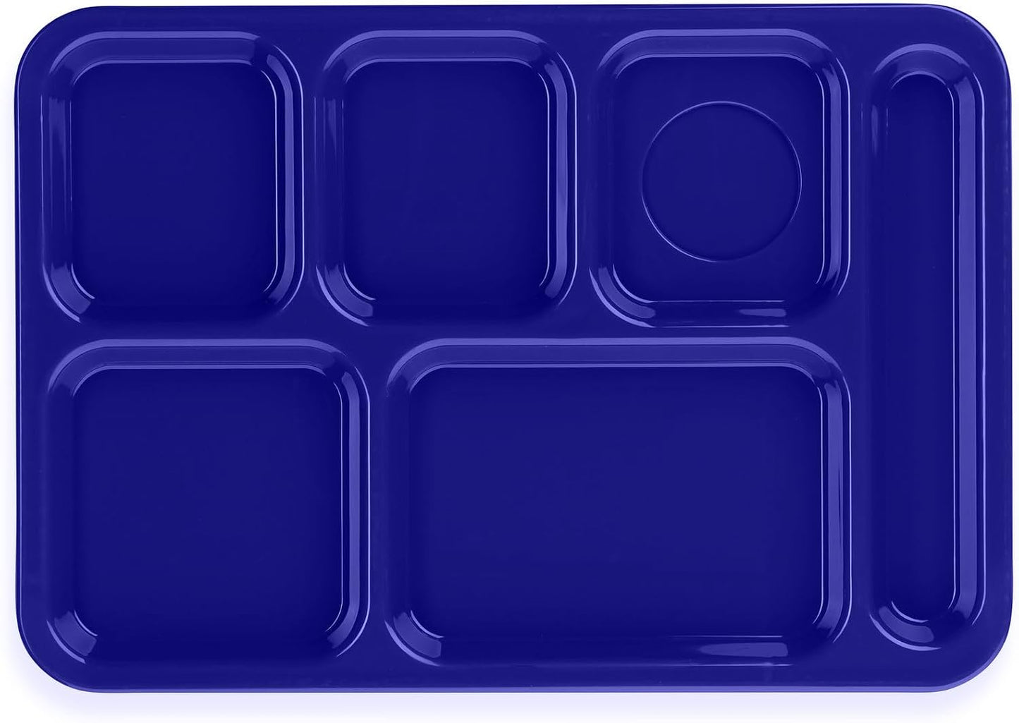 Carlisle FoodService Products P614R09 Right-Hand 6-Compartment Polypropylene Tray, 10" x 14", Green