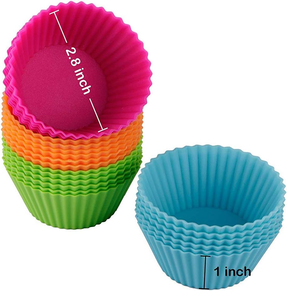 Webake Jumbo Silicone Muffin Cups, 3.5 Inch Jumbo Silicone Baking Cups Reusable Cupcake Liners Nonstick Large Cake Cups Set Stand Alone Cupcake Holder, 12 Pack Auto Cup Holder Liner