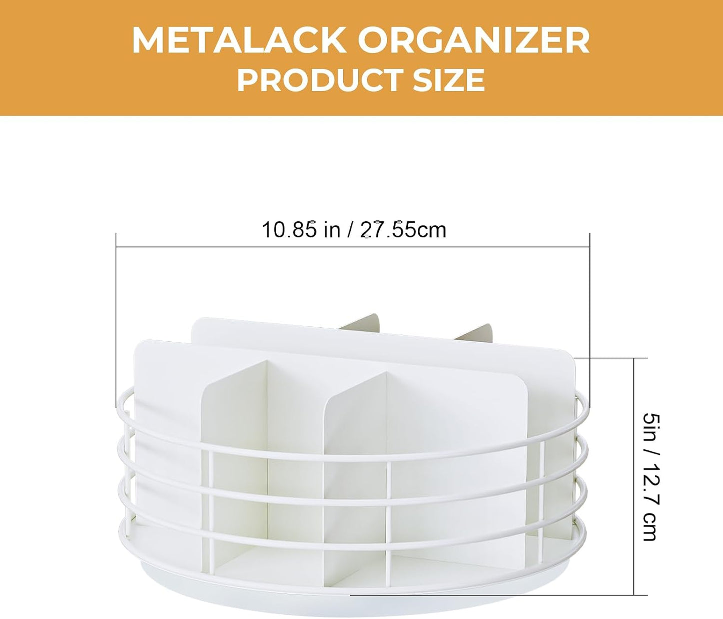Snack Organizer - Versatile Snack Storage 2 Tier Lazy Susan with Convenient Grab-and-Go Design, Metal Snack Holder for Home, Office, Breakroom, 11.85" L x 11.85" W x 13.3" H (Matte Black)