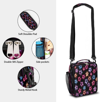 cfpolar Skull Skateboard Lunch Box for Boys Girls, Insulated Lunch Bags for Kids Reusable Mini Cooler Lunch Tote Lunchbox Thermal Meal Tote Kit with Shoulder Strap for Work School Picnic