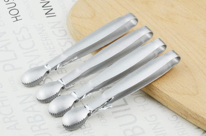 HINMAY Sugar Tongs 4-Inch Mini Serving Tongs Stainless Steel Appetizer Tongs, Set of 4