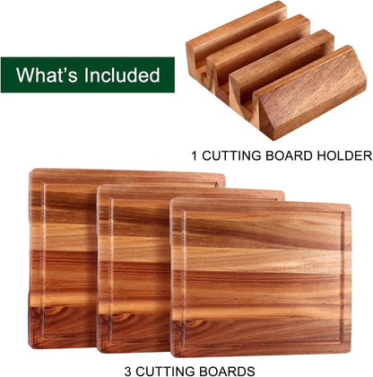 Acacia Wood Cutting Boards for Kitchen Wooden Chopping Board with Handle