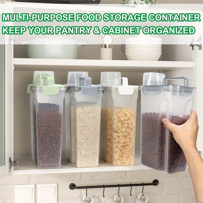 TBMax Rice Container 10 Lbs, Cereal Container Oatmeal Storage, Airtight Food Dispenser with Easy-pouring Spout & Handy Cup for Flour Grain Beans, Pet Dog Cat Bird Food Storage Container