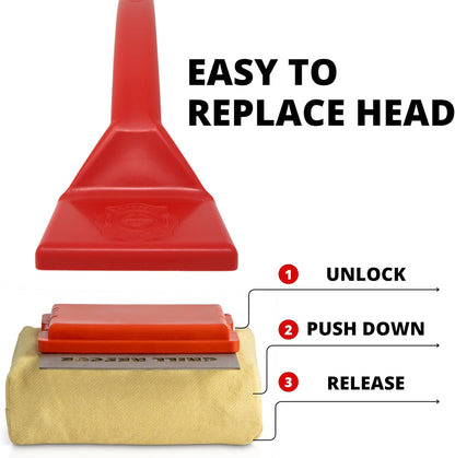 Grill Rescue BBQ Replaceable Scraper Cleaning Head, Bristle Free - Durable and Unique Tools for Cast Iron or Stainless-Steel Grates, Barbecue Cleaner (Replaceable Scraper Head)