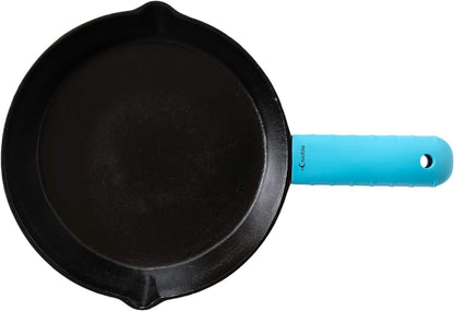 Silicone Hot Handle Holder, Potholder (Extra Thick Red) for Cast Iron Skillets, Pans, Frying Pans & Griddles, Metal and Aluminum Cookware Handles - Sleeve Grip, Handle Cover