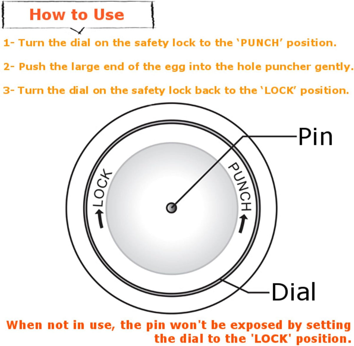 Egg Piercer for Hard Boiled Eggs Prep, Prevents Shell Cracking, Seki Japan