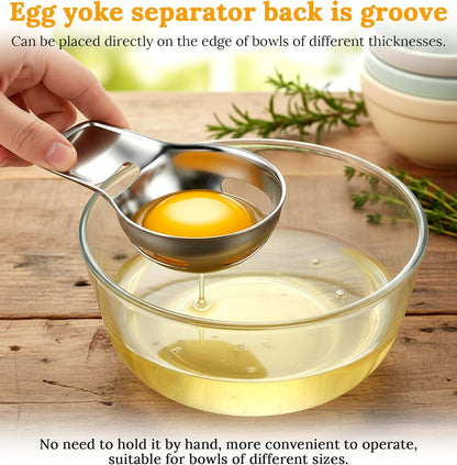 Egg Yolk Separator, Egg Separator for Raw Eggs Food Grade Stainless Steel for Raw Eggs