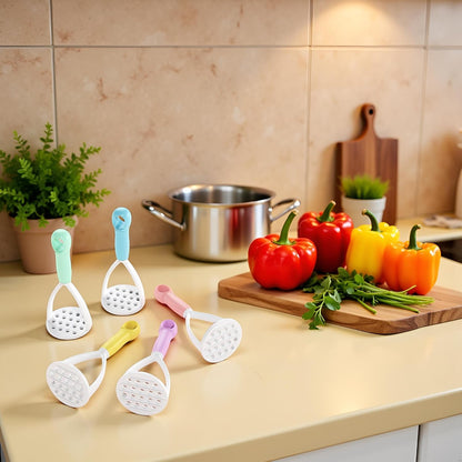 1Pc Random Color Manual Silicone Potato Masher, Cooking Utensils Masher, Mini Potato Masher for Non-Stick Cookware, Potato Mashers