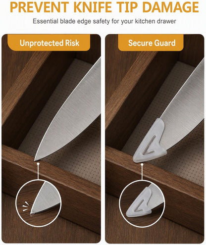 Kichvoe 25 Pack Knife Tip Protector, Plastic Safety Cover for Chef Knives