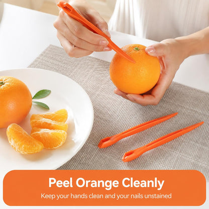 8 Pcs Orange Peeler Citrus Peeler Long Handle Plastic