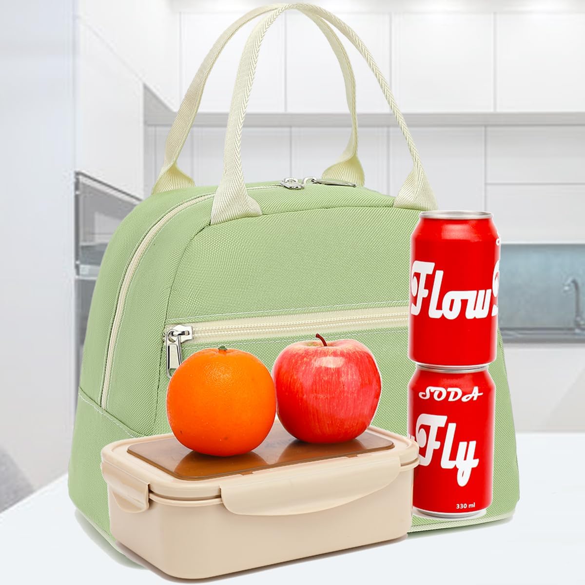 FlowFly Insulated Lunch Cooler Bag - Tote Bag Organizer for Women/Men, Black - Colors A