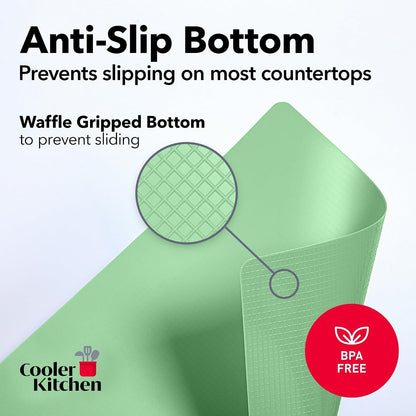 Plastic Cutting Boards for Kitchen, Flexible Mat Thick Large 15x12