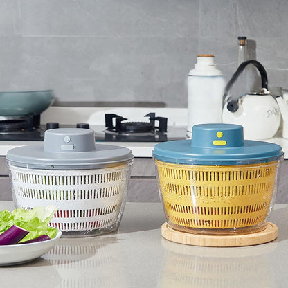 Electric Salad Spinner, 6L Lettuce spinner,Large Capacity Salad Vegetable Dryer,Fruit Salad Washer spinner dryer for Home Kitchen Washing & Drying Leafy Vegetables