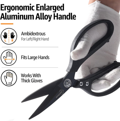 BoFuYuan Heavy Duty Scissors for Cutting Carpet Cardboard Leather Fabric