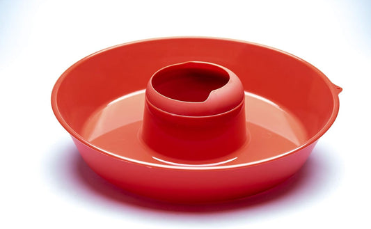 Jokari Less Mess Drip Free Chips and Dip 14 Inch Serving Bowl. Rimmed Platter to Scrape Extra Dip, Sauce, Queso, Salsa Guac or Dressing Off Chips, Fruit, Veggies, Soft or Hard Pretzels, Wings and More