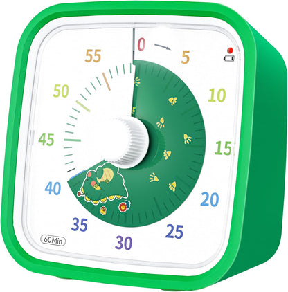 Yunbaoit Rainbow Visual Timer for Kids, 60-min Countdown Timer, Blue