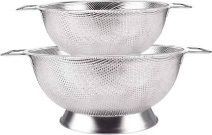 Kaishun Colander Stainless Steel 3-Quart,Strainer for Kitchen Food