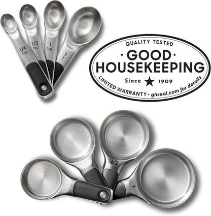 OXO Good Grips 4 Piece Stainless Steel Measuring Cups with Magnetic Snaps
