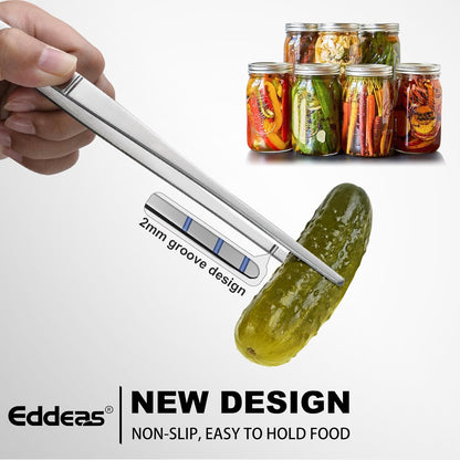 Eddeas Kitchen Tweezers Tongs, Cooking Tweezers Stainless Steel - 3 Size 12'' 10'' & 8 inch Ideal for Meat, pasta, plating and pinching delicate small pieces of food, Set of 3