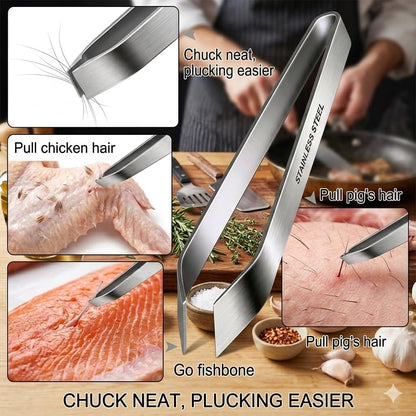 Cooking Tweezers, 4 Piece Set 6.3 inches Stainless Steel Kitchen Tweezers Culinary with Chef Cooking Utensils for Cooking Food Design styling