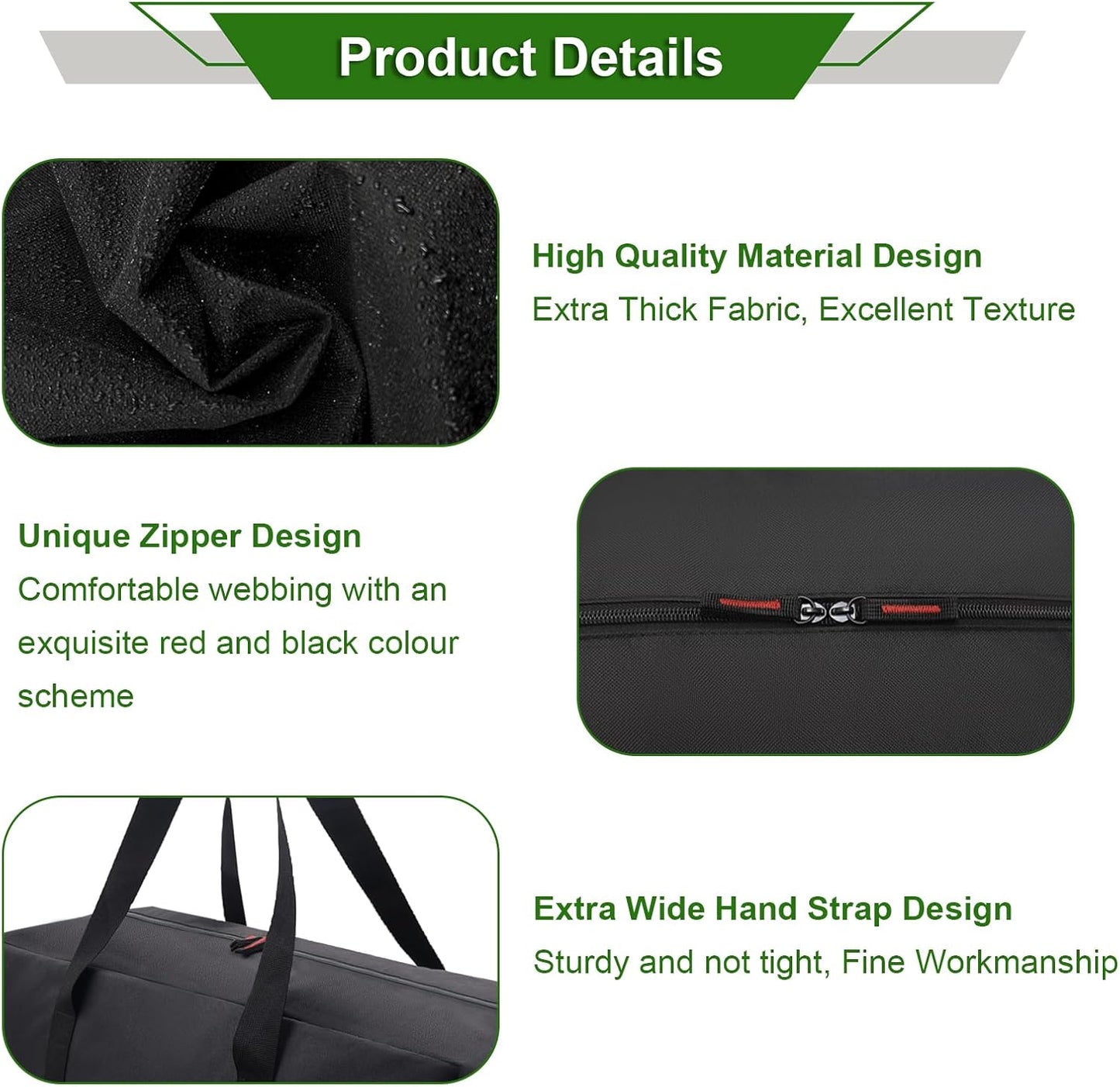 Grill Tool Organizer, BBQ Tool Storage Bag - 20" Heavy-Duty Storage Bag Waterproof 600D Oxford, Folding Design Gift for Camping, Tailgates, Outdoor BBQ Parties (20" Lx6 Wx5 H)