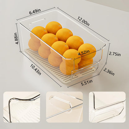 8Pcs Clear Plastic Storage Bins, Refrigerator Organizer Bins with Handles, Freezer Organizer Clear Organizing Bins, BPA-Free Fridge Storage Containers for Fridge, Freezer, Cabinet, Kitchen, Pantry
