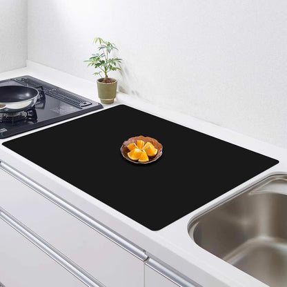 Extra Large Silicone Mat 78.7''x23.6''(200cmx60cm), Large Silicone Mats for Kitchen Counter, Multipurpose Heat Resistant Mat, Waterproof Placemat for Countertop Protector, Black