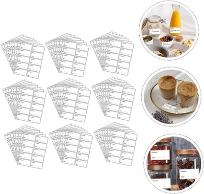 NUOBESTY 5bags Removable Food Date Labels Kitchen Storage Bin Stickers PVC for Organizing