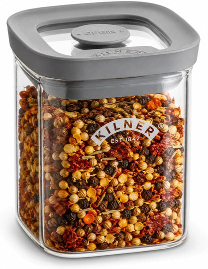 Kilner 3 Litre Glass Cereal Dispenser | Storage Jar with Airtight Glass & Silicone Lid | Easy-Pour Spout for Mess-Free Serving | Food Dispenser for Cornflakes, Beans, Granola and Pet Food