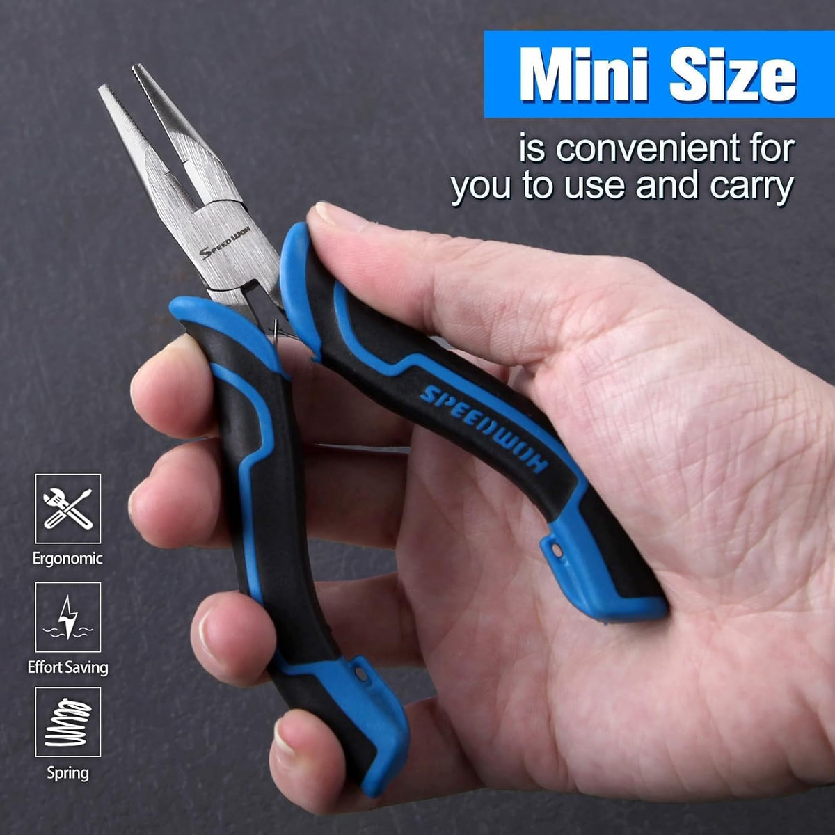 SPEEDWOX Long Reach Bent Needle Nose Pliers With Smooth Jaw Angled Needle Nose Pliers For Jewelry Making Fish Bone Pliers Tweezers Bent Chain Nose Pliers For Wire Bending And Small Object Gripping