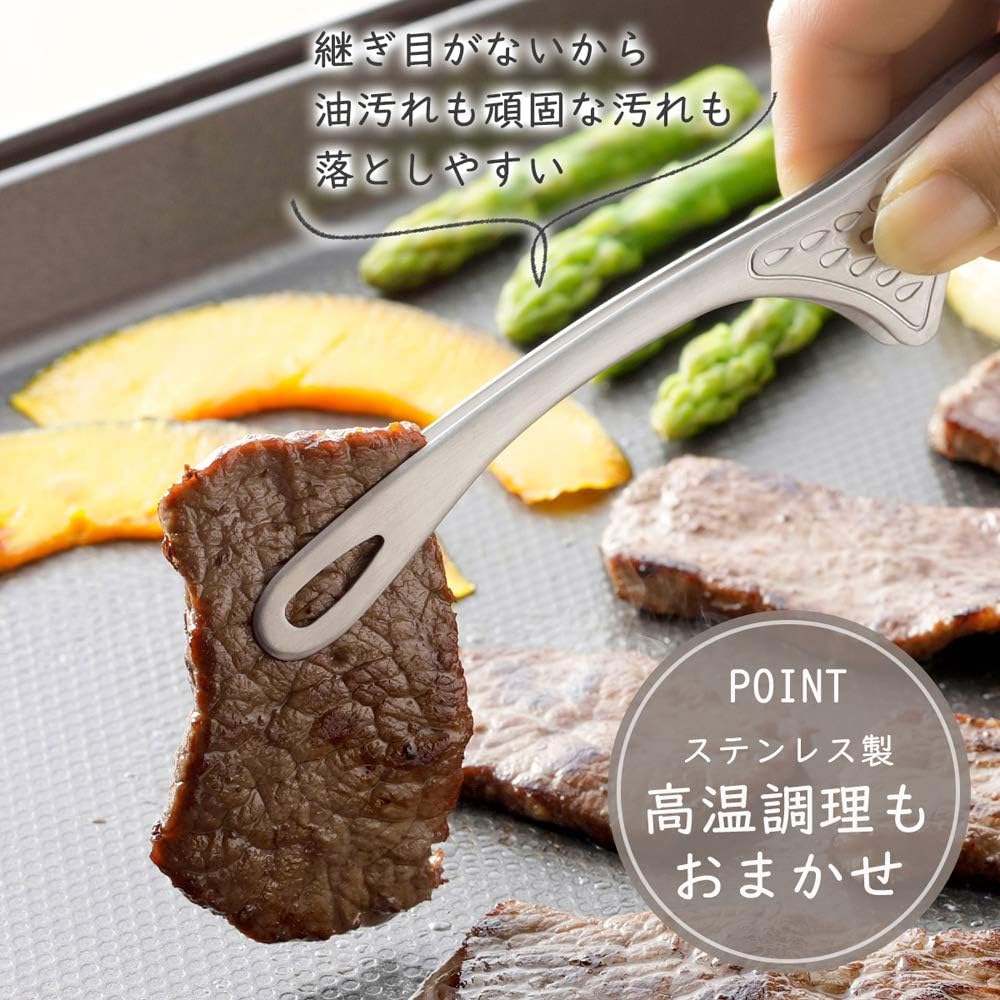 Shimomura 42497 Smart Kitchen Tongs, Large with Floating Tips, No Dirt, Made in Japan, Easy to Grab, Outdoor, Dishwasher Safe, Yakiniku, Fried Food, Total Length 10.2 inches (26 cm), Nippon Chopsticks