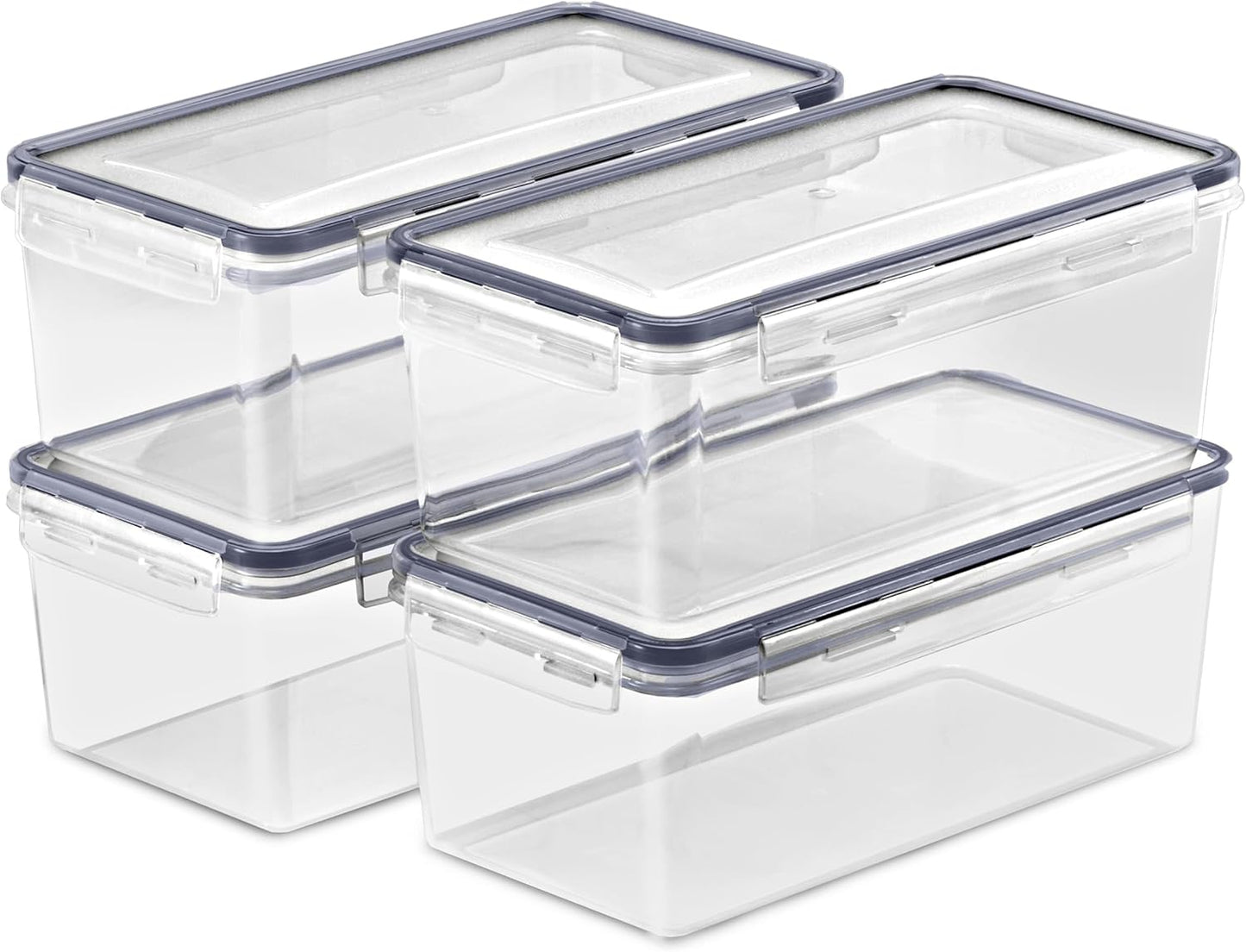 Sorbus Food Storage Containers - Pack of 8 - Air Tight, Four-Way Snap Lids Keeps Food Fresh - Store Cereal, Pasta, Flour, Nuts, Candy - Durable Plastic Kitchen Pantry Bins