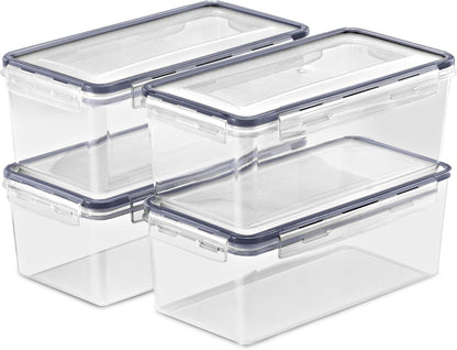 Sorbus Food Storage Containers - Pack of 8 - Air Tight, Four-Way Snap Lids Keeps Food Fresh - Store Cereal, Pasta, Flour, Nuts, Candy - Durable Plastic Kitchen Pantry Bins