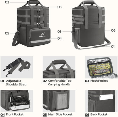 Maelstrom Lunch Box for Men,Insulated Lunch Bag Women/Men,Leakproof Lunch Cooler Bag, Lunch Tote Bag