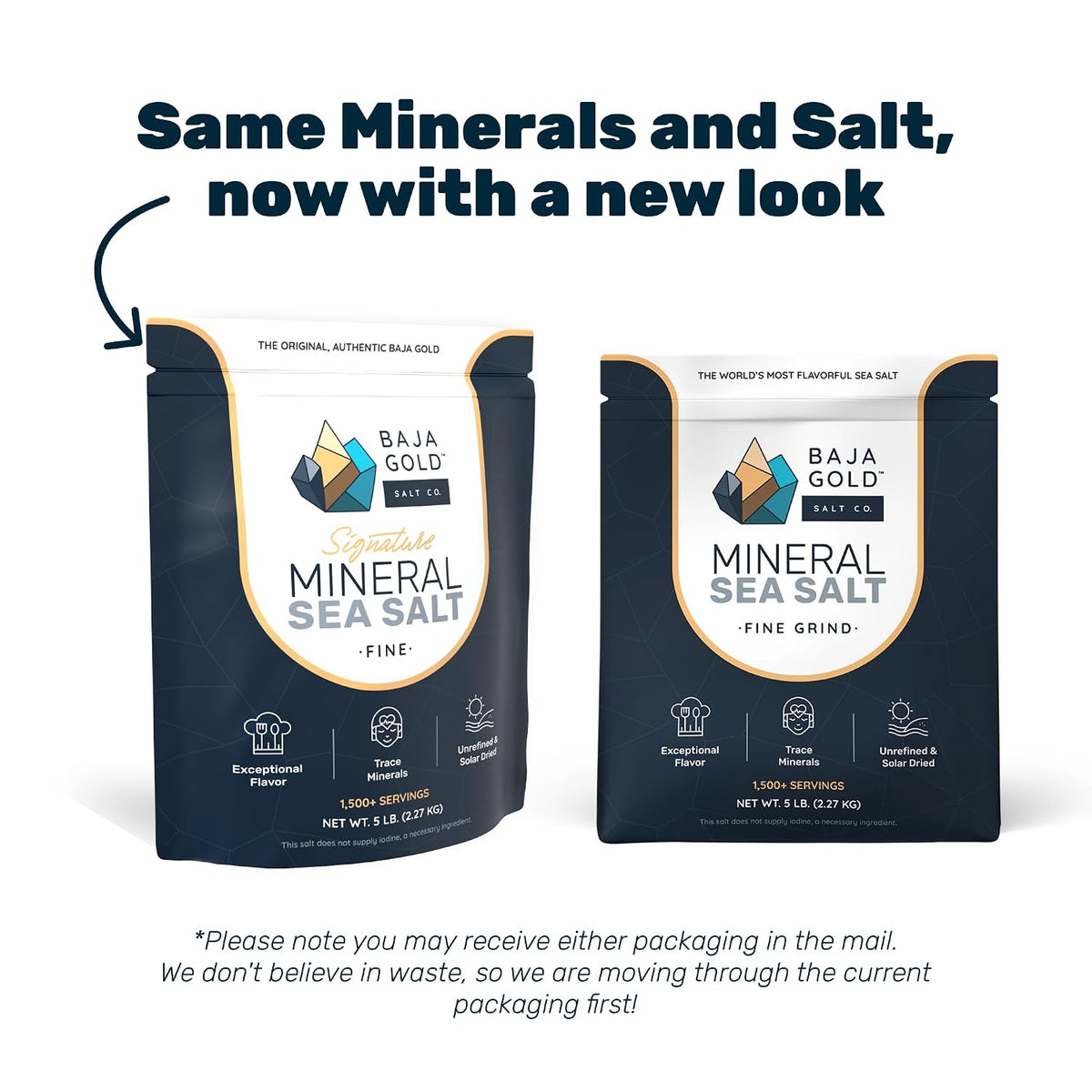 Baja Gold Signature Mineral Sea Salt, Gary Brecka Choice, Fine 1 lb Bag