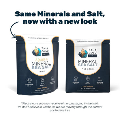 Baja Gold Signature Mineral Sea Salt, Gary Brecka Choice, Fine 1 lb Bag