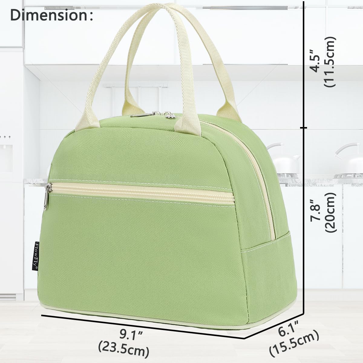 FlowFly Insulated Lunch Cooler Bag - Tote Bag Organizer for Women/Men, Black - Colors A
