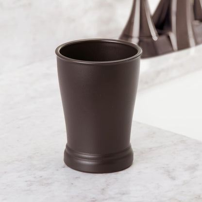 iDesign Tumbler Cup for Bathroom Organization, The Kent Collection, 3" x 3" x 4.25", Bronze (Pack of 2)