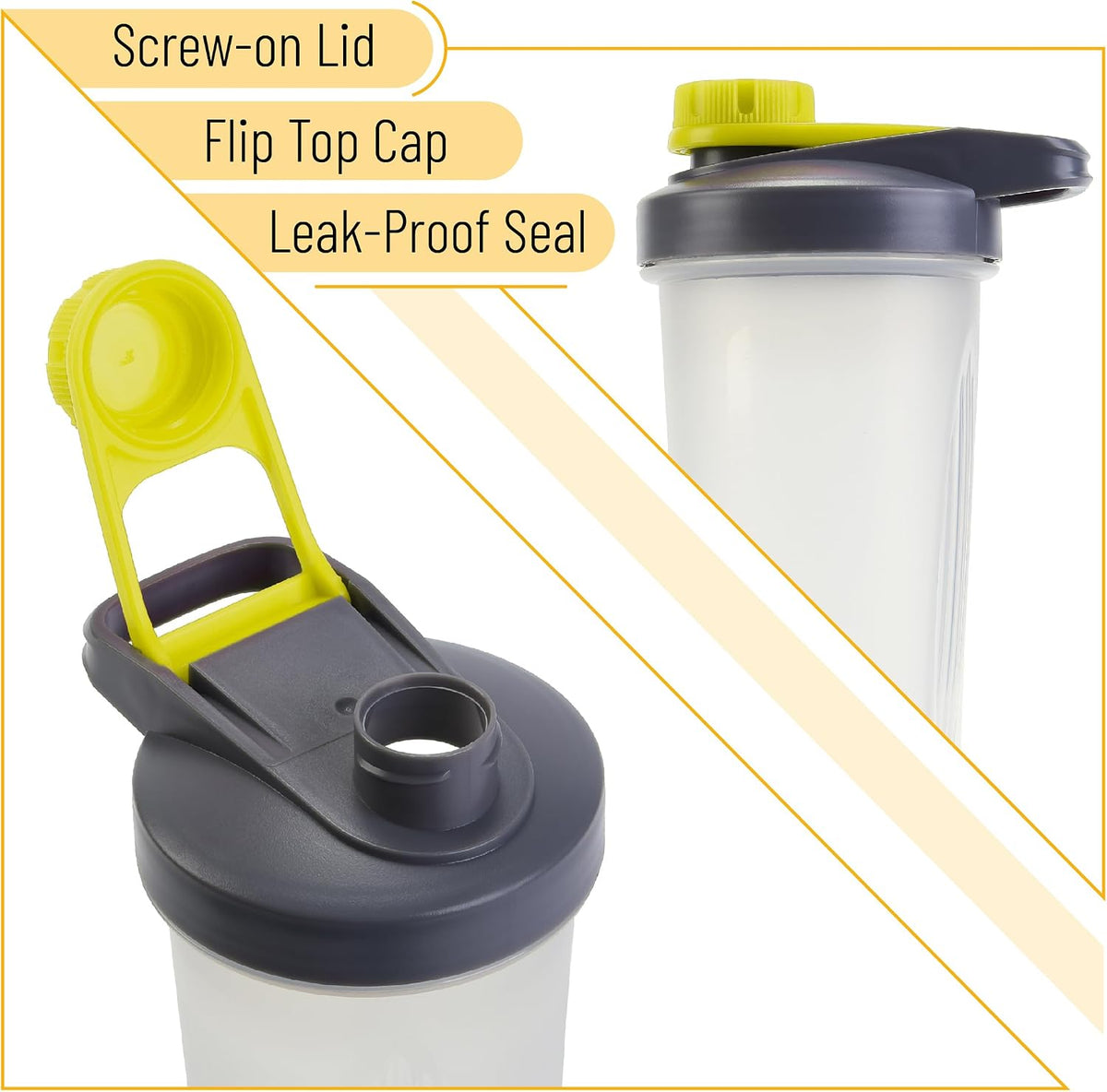 Mr. Pen- Shaker Bottles for Protein Mixes with Twist Cap, 28 oz