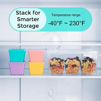 Gemice 1-Cup Silicone Freezer Molds with Lids, Individual 4-Pack Portion Soup Cubes Freezer Trays for Food Storage, Oven & Dishwasher Safe, BPA-Free, Silicone Freezer Containers for Meal Prep