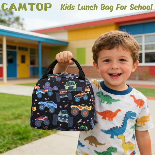 CAMTOP kids lunch bag Cute Insulated lunch box for Boys & Girls Leakproof loncheras for school