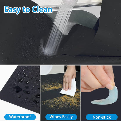 AECHY Extra Large Silicone Mat 78.74”x19.69”x0.08”, Multipurpose Silicone Mat Thick Heat Resistant Mat Shipped Rolled Up Kitchen Counter Mat Nonslip Silicone Mats for Kitchen Counter Translucent