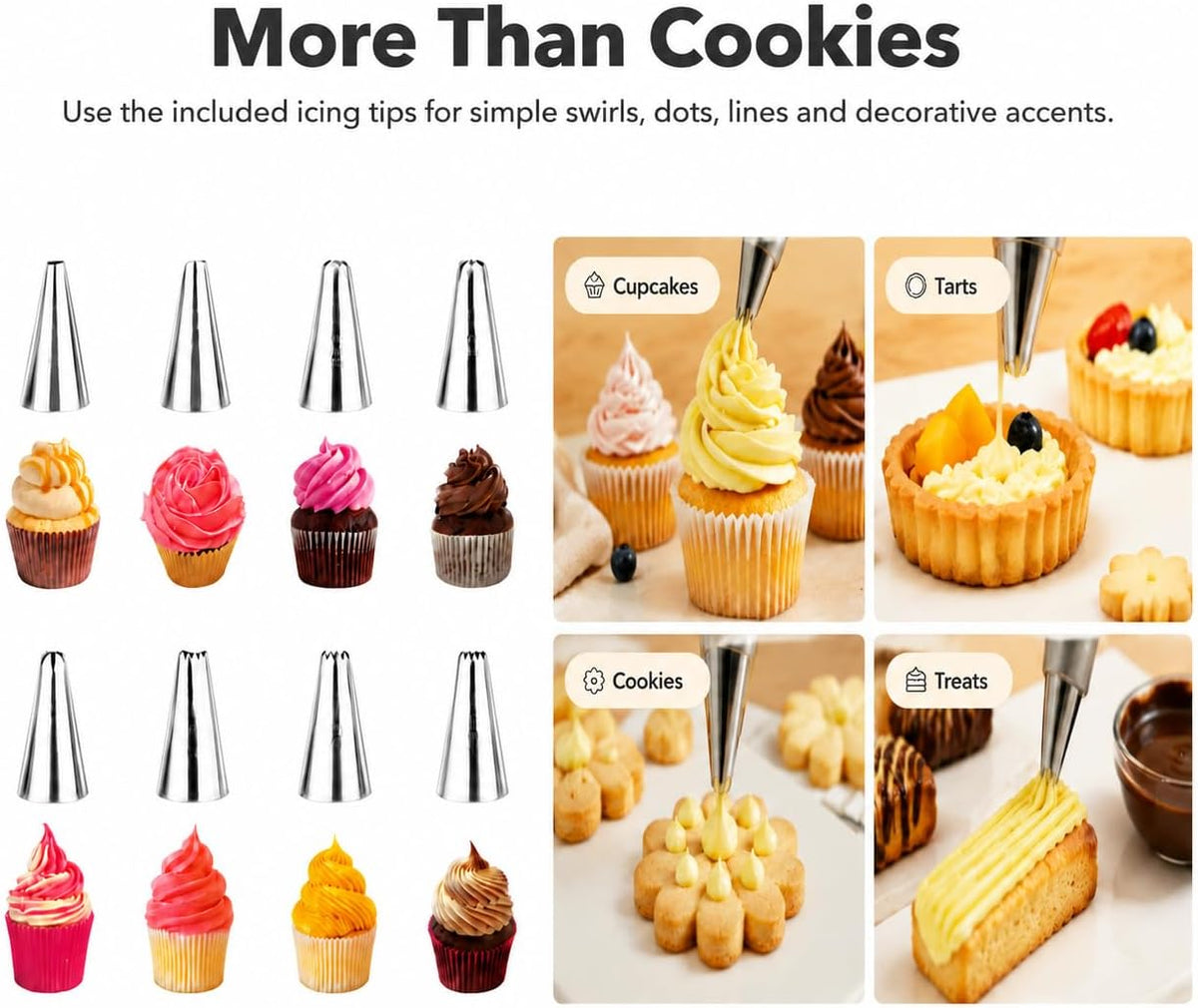 Spritz Cookie Press Gun Set with 24 piece