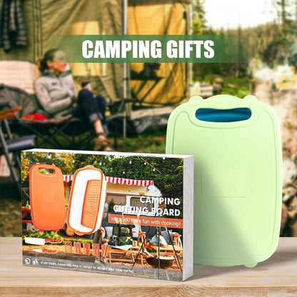 9-in-1Collapsible Cutting Board with Colander Wash Basket Camping RV Gift