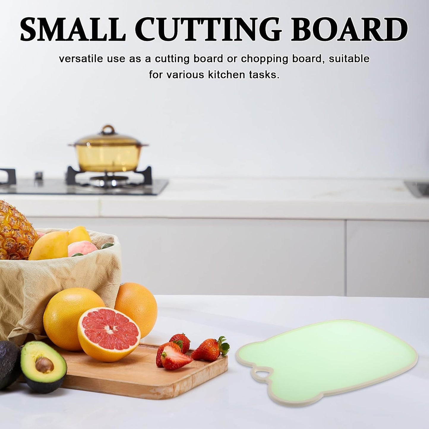 Baluue Large Non-slip Fruit and Vegetable Cutting Mat Jelly Color Kitchen Board for Home Use