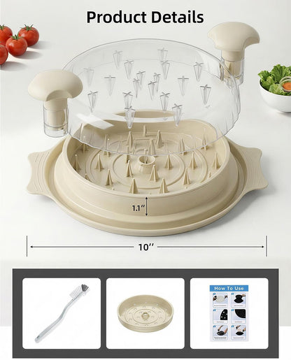 10" Chicken Shredder with Tray, Large Meat Shredder Tool Twist with Brush,BPA Free Meat Grinder, Visible Chicken Shredder Machine, Strong Anti-Slip Strip, Suitable for Pork, Beef, Chicken