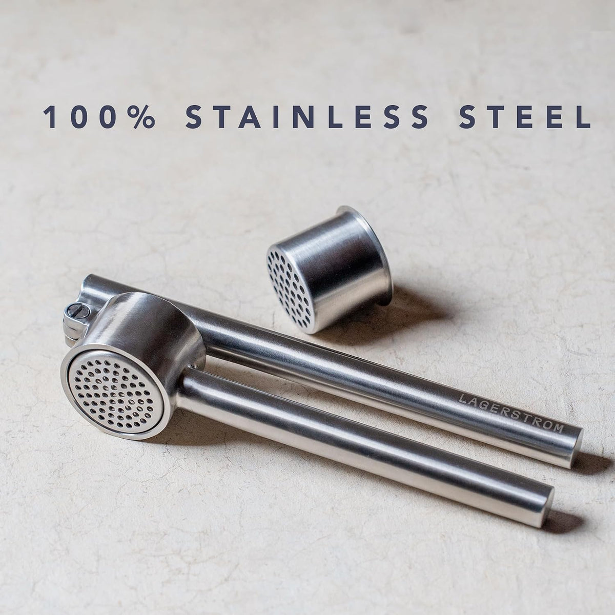 Lagerstrom Heavy Duty Garlic Press, 100% Stainless Steel