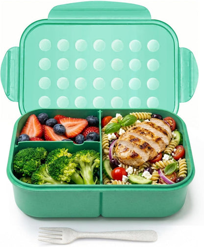 MISS BIG® Bento Box,Bento Box Adult,Lunch Box,Leak Proof Lunch Containers,No BPAs and No Chemical Dyes Bento Lunch Box,Dishwasher and Microwave Safe Lunch Containers for Adults(1900ml Gray)