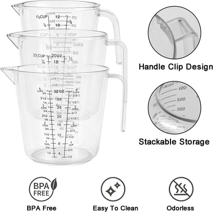 Stainless Steel Measuring Cups and Spoons Set, 7 Magnetic Measuring Cups, 5 Metal Measuring Teaspoons, 3 Plastic Measuring Cups for Kitchen Cooking & Baking, Dry & Liquid Ingredients